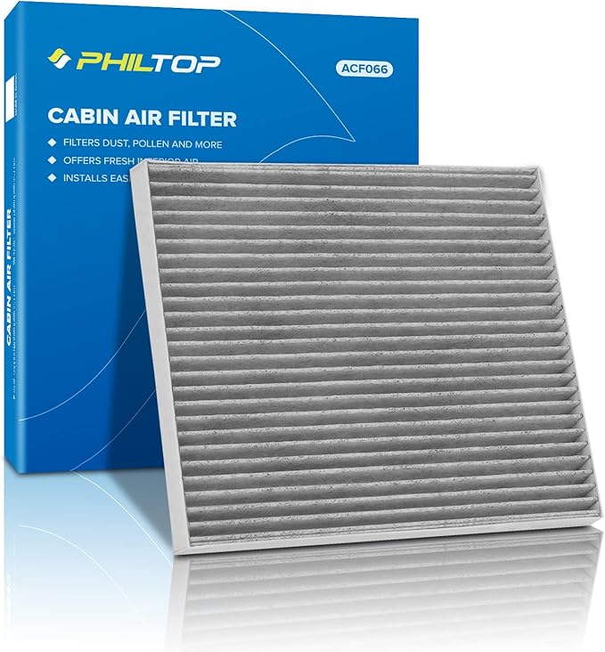 PHILTOP HEPA Cabin Air Filter w/Activated Carbon, Compatible with CF12283 Chrysler Pacifica 2017-2026, Voyager 2020-2026, Filter Up Dust Pollen Odor