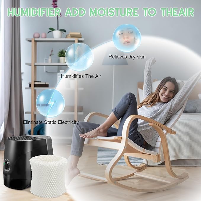 Humidifier Filters Replacement for Honeywell HC888, HC-888N, Filter C, HCM-890, HEV-320 Series, Compatible with Duracraft DCM-200, DH-890, 4 Pack