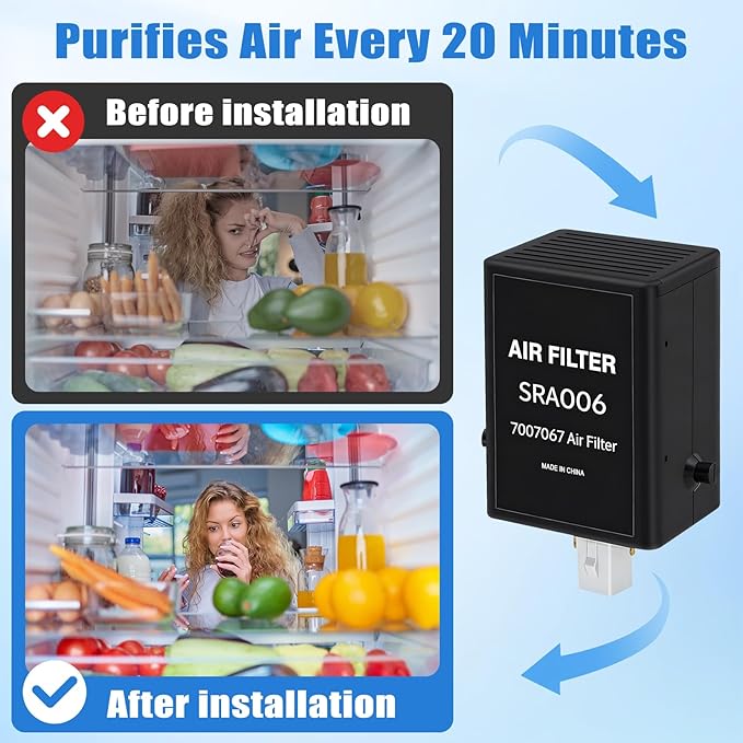 7007067 7042798 Refrigerator Air Purification Cartridge Replacement for Sub-Zero Refrigerators, 7007067 Air Filters Replacement Compatible with Sub-Zero Refrigerators