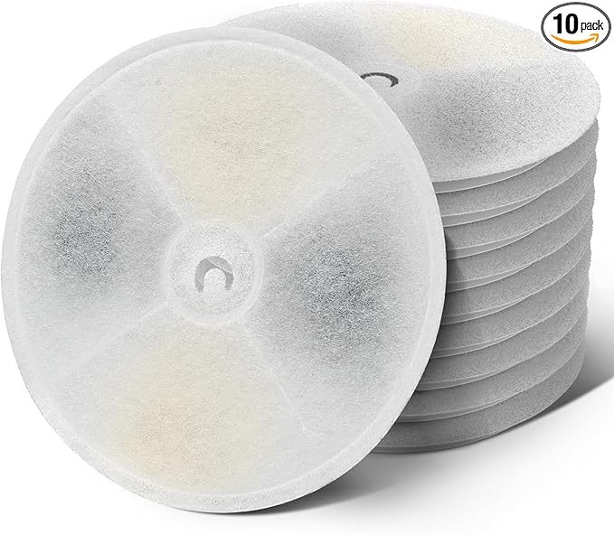 Upgraded Filter Units 3.0 for Cat Water Fountain, Replacement Filter Fit For E versweet Solo 2/Solo SE, E versweet 3 Pro/2S/3, Activated Carbon and Fiber Cotton for Clean Water (10 Packs)