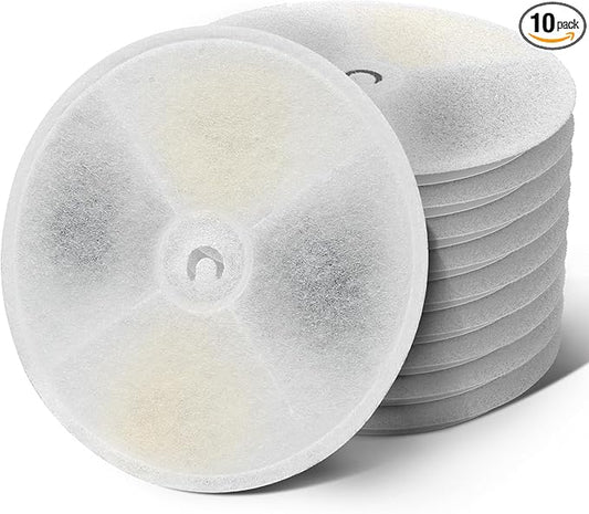Upgraded Filter Units 3.0 for Cat Water Fountain, Replacement Filter Fit For E versweet Solo 2/Solo SE, E versweet 3 Pro/2S/3, Activated Carbon and Fiber Cotton for Clean Water (10 Packs)