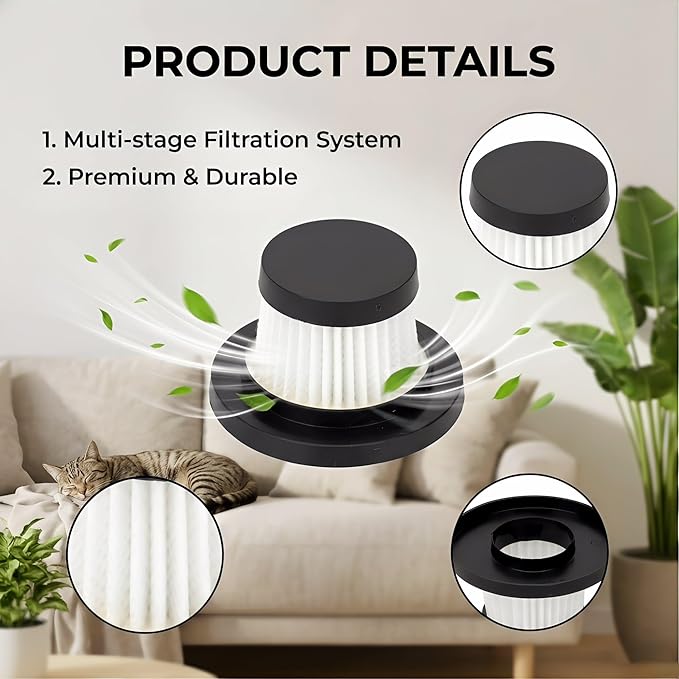 25 hepa Vacuum Filters Compatible With Duck Vacuum Cleaners As Shown In Tv Commercials, They Are Washable And Reusable, Ideal For Pet Households And Workshop Cleaning