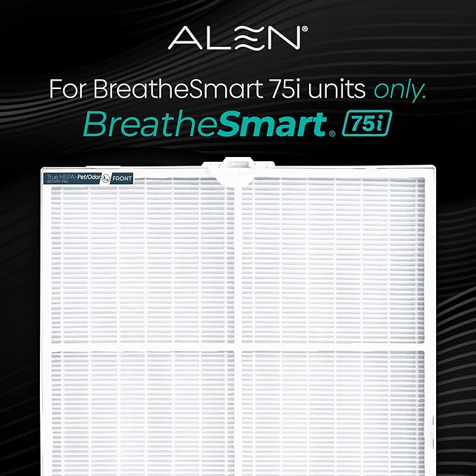 Alen Air Filter B7-Odor Replacement True HEPA Filter for BreatheSmart 75i Air Purifier - Captures Allergens & Mold + Pet Dander & Odors (1 Filter)