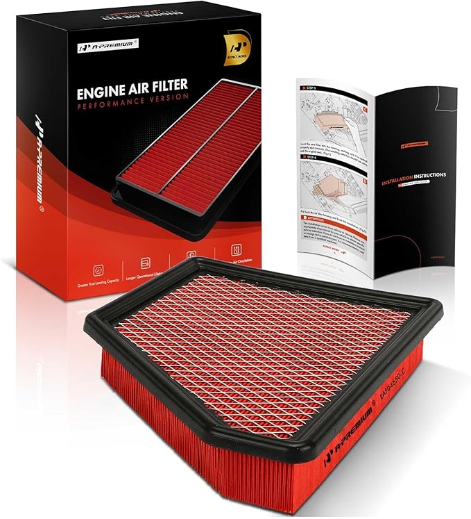 A-Premium Pre-oiled Engine Air Filter Compatible with 2010-2017 Chevy/GMC (Equinox, Terrain), 2.4L 3.0L 3.6L