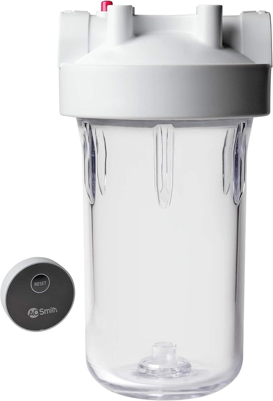 A. O. Smith Single-Stage Whole House Water Filter with Filter Replacement Timer for Sediment Reduction - Large Capacity - DIY Installation - Easy Filter Replacements