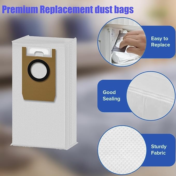 Omni S1 Pro Replacement Parts Accessories for Eufy Omni S1/S1 Pro Robot Vacuum: Main Brush X1, Side Brush X4, Washable Filter X3, Dust Bag X4, Rolling Mop X1 13-Pack