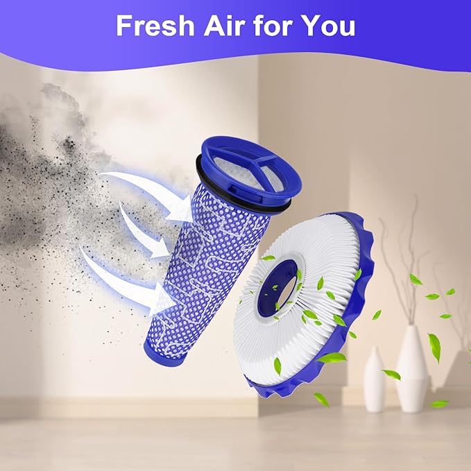 DC50 Filter Replacement Compatible with Dyson DC50 Animal & Multi Floor Exclusive Vacuum, 1 Pre-Filter & 1 Post-Motor Filter Washable, Compare to Part #965080-01 & 965081-01