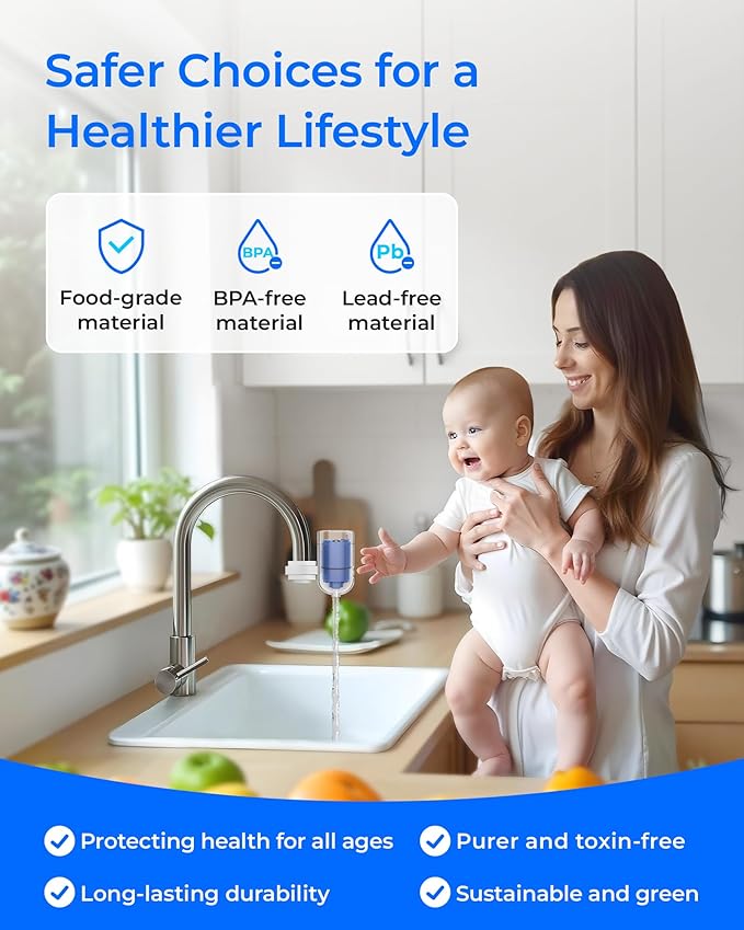 Waterdrop C08A Faucet Water Filter, Compatible with All PUR® PLUS Water Filter, PUR® PLUS RF9999® Faucet Water Filter, NSF 42 Certified, 6-Month, 600-Gallon, 2 Pack