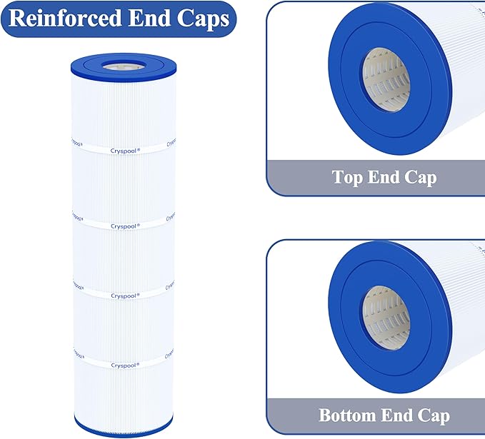 Cryspool® 07077 Filter Compatible with CCP420, Clean and Clear Plus 420, PCC105-PAK4, R173576, 570-0425-07, C-7471, 178584, 817-0106, FC-6470, 4×105 Sq. Ft Pool Filter Cartridges, 4 Pack