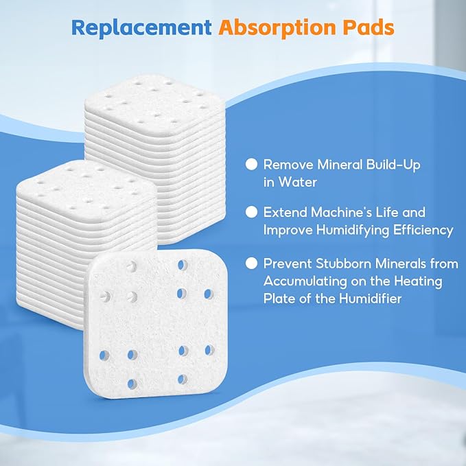 20-Pack Humidifier Filter Replacements, Mineral Absorption Pads, Compatible with LEVOIT LV600HH, LV600S, OasisMist450S, OasisMist600S Humidifier