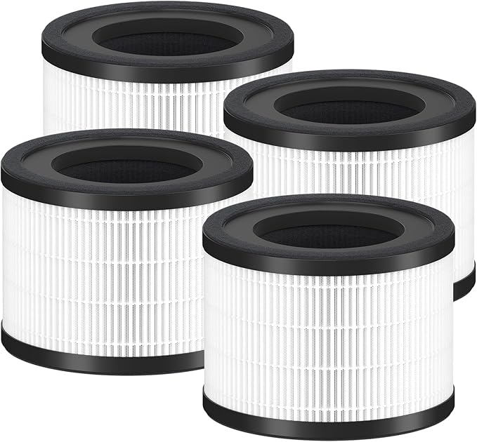 4 Pack AP-S0610L HEPA Replacement Filter Compatible With MOOKA AP-S0610L Purifiers, 3-IN-1 H13 True Hepa Filter & High-Efficiency Activated Carbon