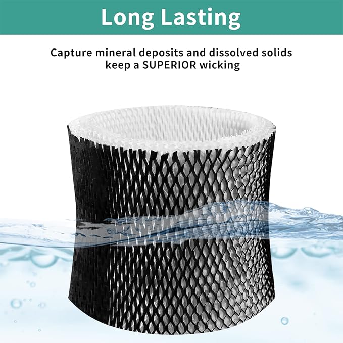 HWF64 Humidifier Filter for Sunbeam Humidifier Filter B, SCM1746, Long-Last & Sturdy, Fits Holmes HM1746, HM-1745 and Bionaire BWF64, 3 Pack