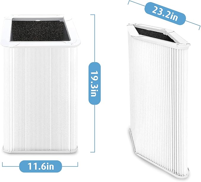 121 Replacement Filter Compatible with Blueair Blue Pure 121 Air Purifier, HEPA and Activated Carbon Filter, 1 Pack