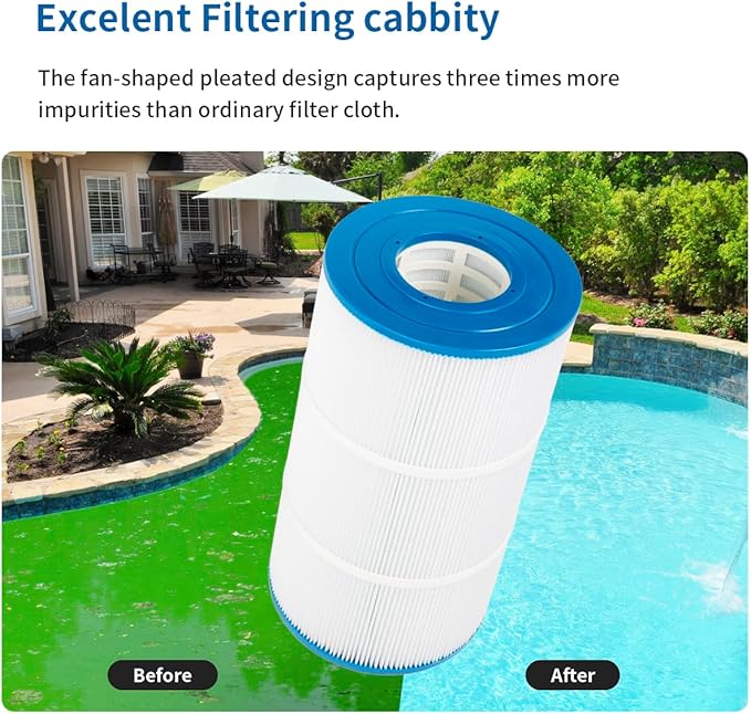 PA90 Pool Filter Cartridge Compatible with Hayward C900, CX900RE, osi-Clear PXC-95, Ultral-B6, PP-B6,Unicel C-8409, Filbur FC-1292, 90 sq.ft Cartridge 1 Pack