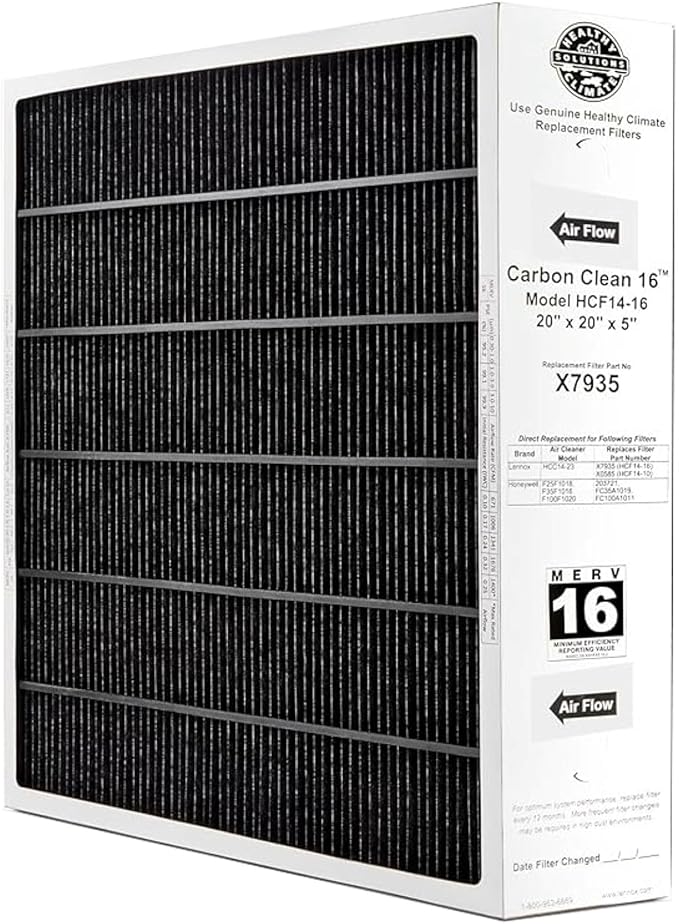 Lennox X7935 Carbon Clean Healthy Climate MERV 16 Filter