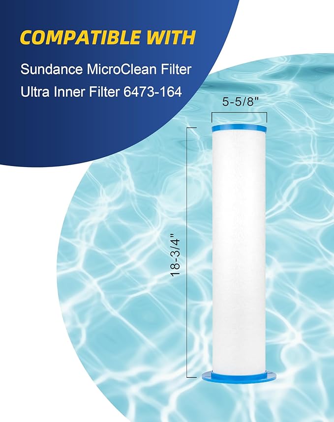 ZOTEE Spa Filter Replacement for Sundance Microclean Ultra Inner Filter 6473-164,Darlly 80803, Fit Outer Filter 6473-165, Series 880, Hot Springs Spa Filters, 80 Sq.Ft, 1 Pack