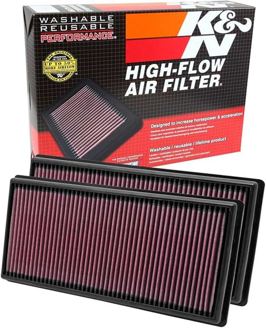 K&N High-Flow Original Lifetime Engine Air Filter: Increase Power: Premium, Washable: Compatible with 2009-2026 LAND ROVER: Defender, Discovery, LR4, Range Rover, 33-2446