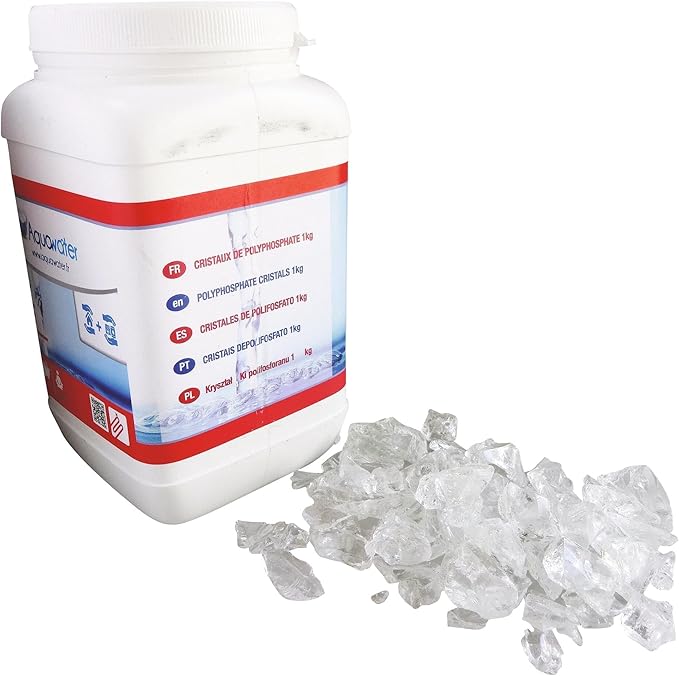 AQUAWATER 105015 Polyphosphate Anti-Limescale Refill kg Poly, Grey, 1 kg (Pack of 1)