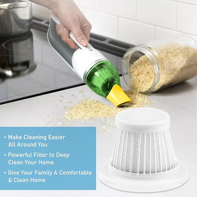 6Pcs HEPA Filter Replacement Vacuum Cleaner Filter Compatible with Compact Cordless Vacuum Cleaner