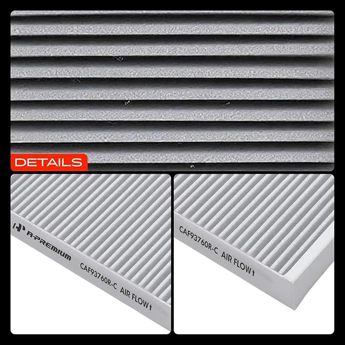 A-Premium 2-PC Cabin Air Filter with Activated Carbon Compatible with Mercedes-Benz GL320 2007-2009, GL350, GL450, GL550, G550, R320, R350, R500, R63 AMG, ML320, ML350, ML450, ML500, ML550, ML63 AMG