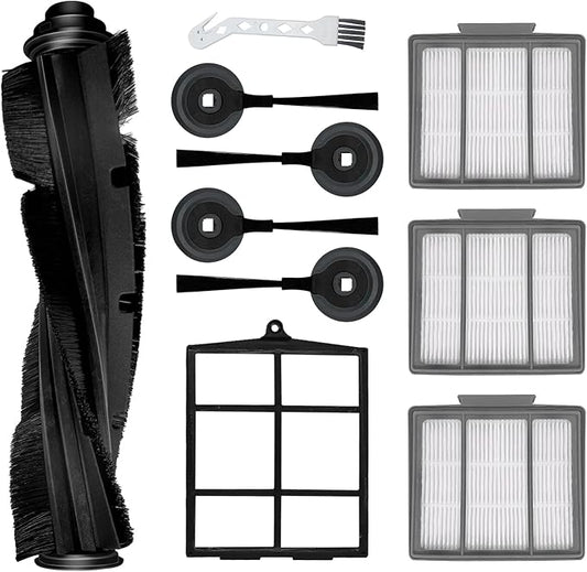 Spare Replacement Parts for Shark ION Robot AV751 AV752 AV753 S87 R85 RV850, RV850WV Vacuum Cleaner Accessory Kit Pack of 4 Side Brushes,1 Main Brush, 3 Pre-Motor Filter, 1 Cleaning Gear