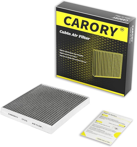 CARORY Cabin Air Filter w/Activated Carbon for Ford Explorer 2011-2019, Flex 2009-2019, Taurus 2009-2019, Police Responder Hybrid 2019-2020, Lincoln MKS 2010-2016, MKT 2010-2019 and More