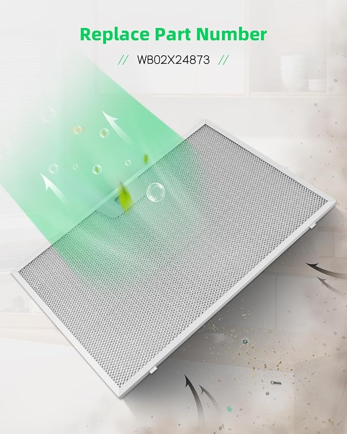 WB02X24873 Grease Filter Fit for GE Range Hood, 14-1/2 x 10 Inch