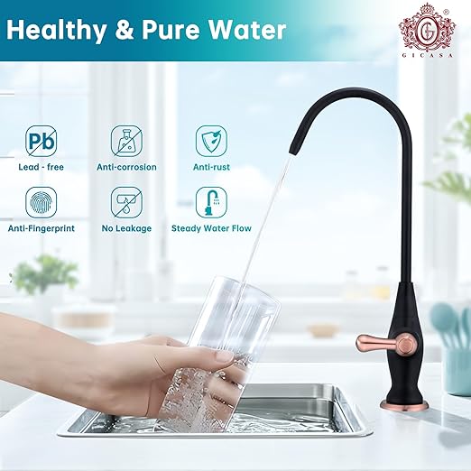 Sink Drinking Water Faucet,Stainless Steel Sink Water Filter System, Suitable for Most Reverse Osmosis or Water Filtration Systems, Reverse Osmosis Faucet for Kitchen Bar
