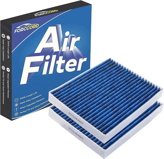 2- Pack CF11966 HEPA Cabin Air Filter Fits for Buick Enclave, Encore GX, Envision, Regal, LaCrosse, Cadillac, GMC, Chevrolet Blazer, Bolt EV, Camaro, Colorado Carbon Cabin Filter Accessories