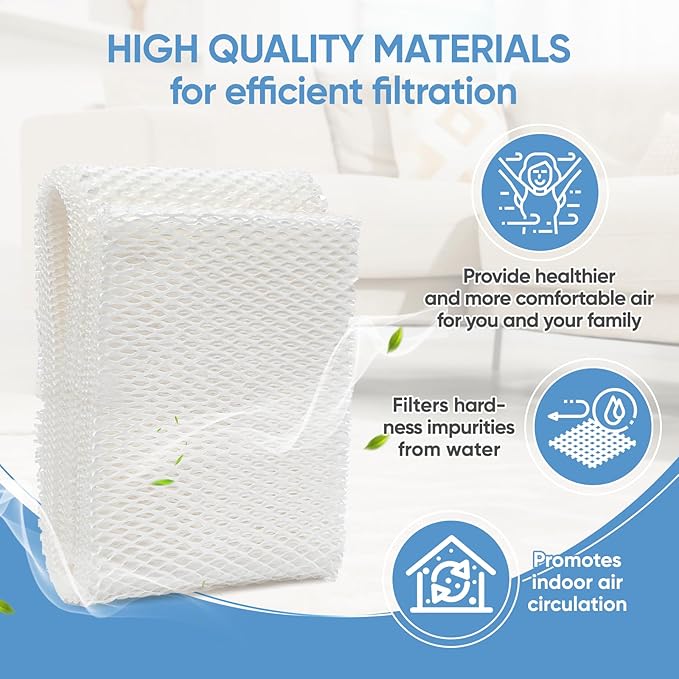 4 Pack MAF2 Humidifier Super Wick Wicking Filter Compatible with Aircare Esscik Air MAF2 MiostAIR MA0800 MA08000 MA0600 MA0601 and Replacement for Kenmore 15408 29988 Humidifiers