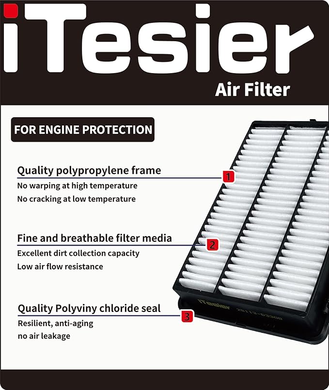 Engine Cabin Air Filter Kit for Mazda CX30 (2020-2026), Mazda 3 (2019-2026), CX50 (2023-2024), Replaces BDGF-61-J6X, PAJ8-13-3A0A, PAH9-13-3A0A