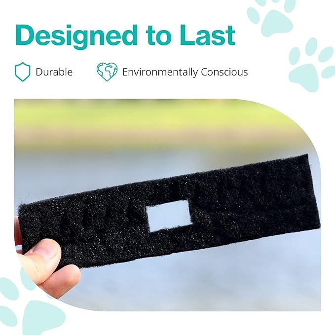 PawPail Activated Carbon Filter - Pet Odor Eliminator for Home, Litter Box, & Trash Can - Odor Absorber for Strong Odor - Lasts Up to 3 Months - For Pet Waste Station