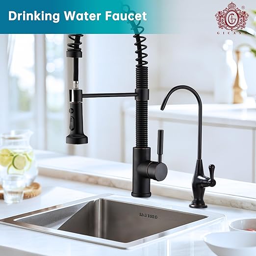 Sink Drinking Water Faucet, Sink Water Filter System, Suitable for Most Reverse Osmosis or Water Filtration Systems, Stainless Steel Reverse Osmosis Faucet for Kitchen Bar, Oil Rubbed Bronze