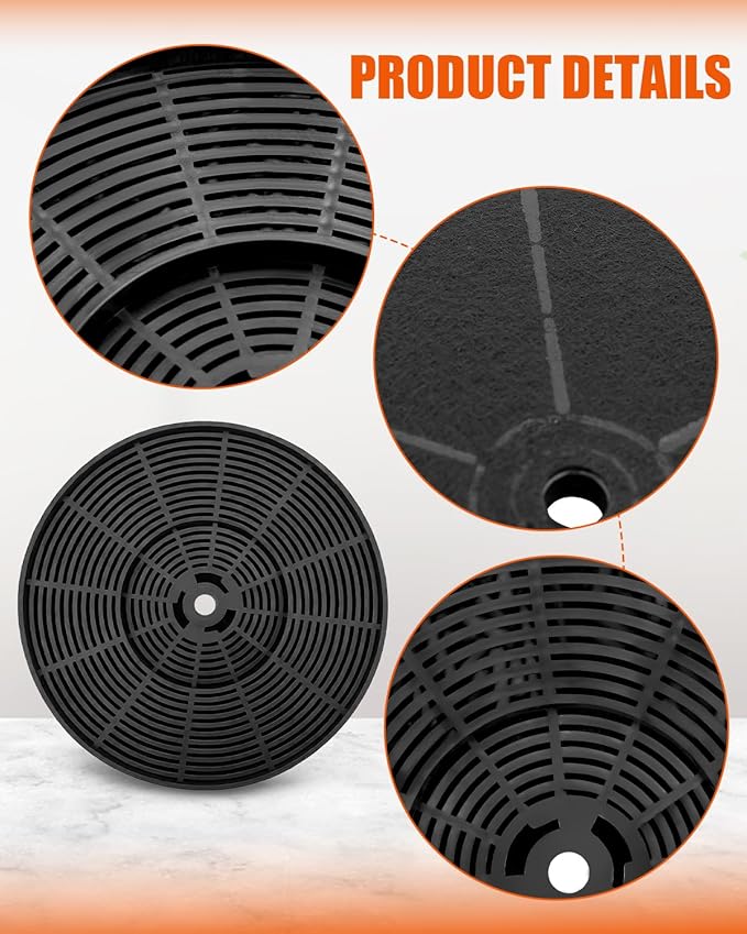 4PCS WRHF004S2 Carbon Charcoal Filter Fit for Winflo 30 Inch Range Hood Models W109C30W W109C30B W109C30 W108C30B W108C30 W108C30W