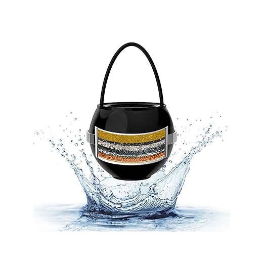 SHLLKTTRY Bath Water Filter for Tub Faucet with Overflow,Filtration,Remove Contaminants,Chlorine,Fluoride,Hard Water Softener,Enhances Health of Skin,Hair,Nails,Relieve Eczema,3,000 Gallons,Black