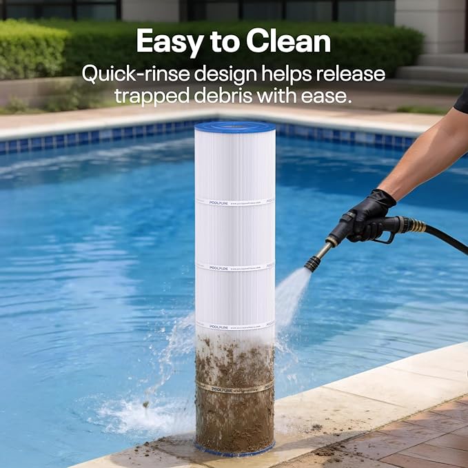 POOLPURE PLESL105 Pool Filter Replace OPT-420-4PK, Jacuzzi PLESL105, J-CQ420, QL105 Filter Cartridges 4PACK