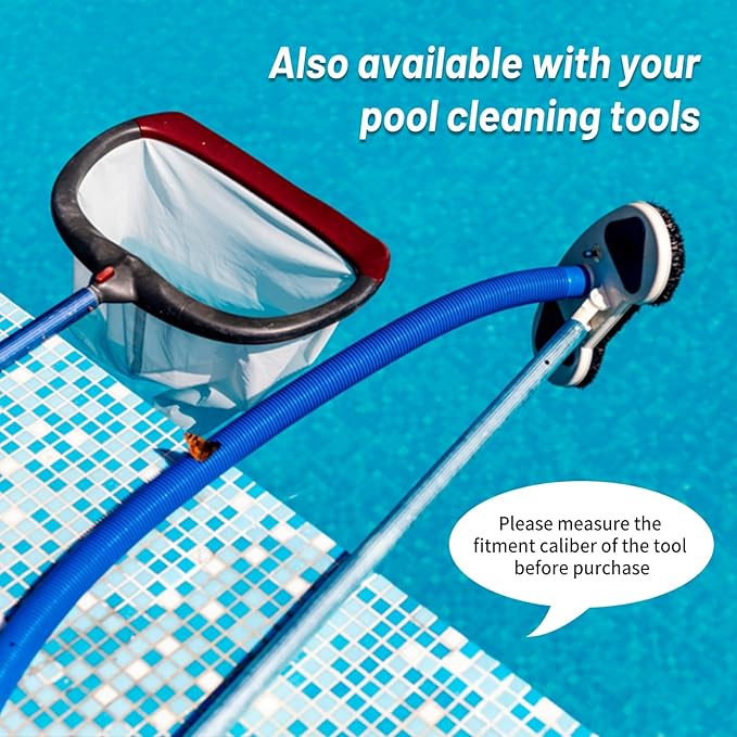 Pool Pump Replacement Hose, 1.25 x 41 Inch Above Ground Pool Hose Compatible with In tex Filter Pump 607, 637, 3 pack 1 1/4 Pool Hoses Replacement Include 6 Hose Clamps