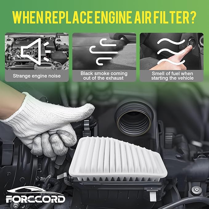Cabin & Engine Air Filter Fit for Toyota Camry 2007-2011, Rav4 2006-2012, Avalon 2005-2011, Corolla 2009-2011, Matrix 2.4L 2009-2011 Activated Carbon Cabin Filter Replace#CF10285 CA10169
