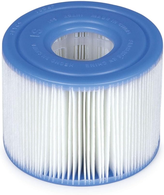 Intex 29001E PureSpa Type S1 Heavy Duty Easy Set Dacron Paper Hot Tub Spa Filter Replacement Cartridge for Various PureSpa Models, 2 Count (Pack of 2)