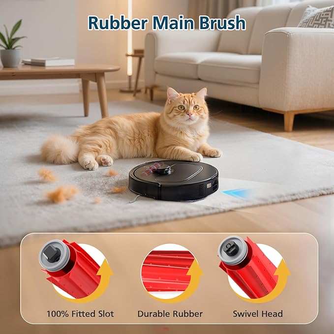 QV 35A Replacement Accessories for Roborock QV 35A / QV 35S / Qrevo S Pro Robot Vacuum, 2*Main Brush, 6*Side Brush, 4*Filters, 6*Mop Pads, 6*Dust Bag, 2*Tools