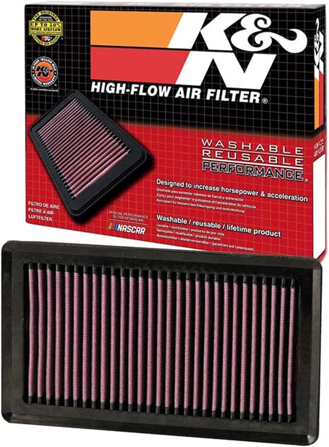 K&N Engine Air Filter: Reusable, Clean Every 75,000 Miles, Washable, Replacement Car Air Filter:Compatible with 2004-2019 Nissan/Chevy/Venucia (NV200, AD, Cube, Evalia, Wingroad, March, Micra) 33-2375