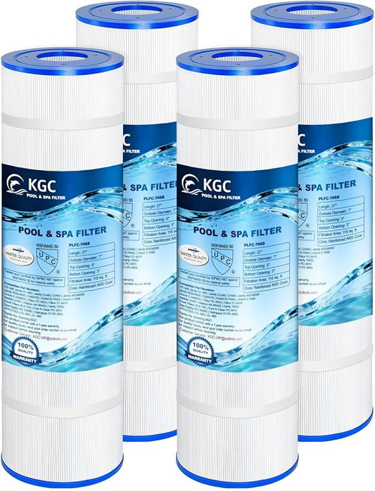 CL460 Pool Filter Cartridge Replaces for Jandy CV460 - 4 Pack 460 Sq.Ft for Pleatco PJAN115, for Ultral-A9, for Unicel C-7468, for Filbur FC-0810, for XLS-705/FC-6410, for Aladdin 21501, L×OD:27"x7"
