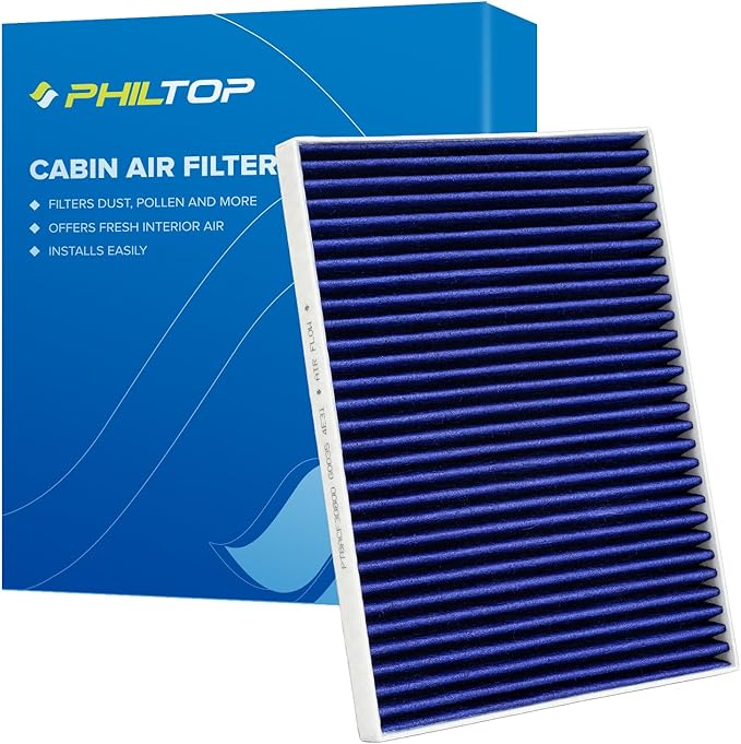 PHILTOP Premium HEPA Cabin Air Filter w/Dual Activated Carbon, Compatible with CF11663 Chevrolet Traverse 2009-2017, GMC Acadia 2007-2016, Acadia Limited 2017, Buick Enclave 2008-2017