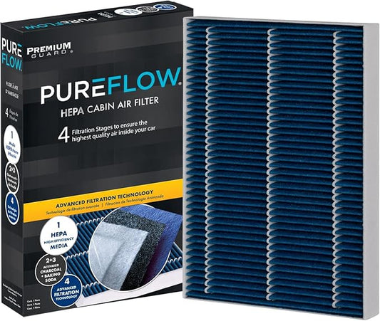 Pureflow HEPA Cabin Air Filter PC99334HX |Fits 2018-22 Audi Q5, 2017-22 Q7, 2017-21 A4, 2017-22 A4 Quattro, 2018-22 A5 Quattro,2019-22 Porsche Cayenne