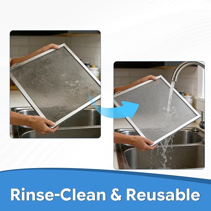 2 PCS 12-7/8 X 13-3/4 X 3/8 Inches Aluminum Mesh Range Hood Grease Filter Compatible with Broan-NuTone Range Hood BKSA1 BNSC1 TEN1 AHSA1 NKSA2 BKSA2 VBNSA1 Replace#: S99010436