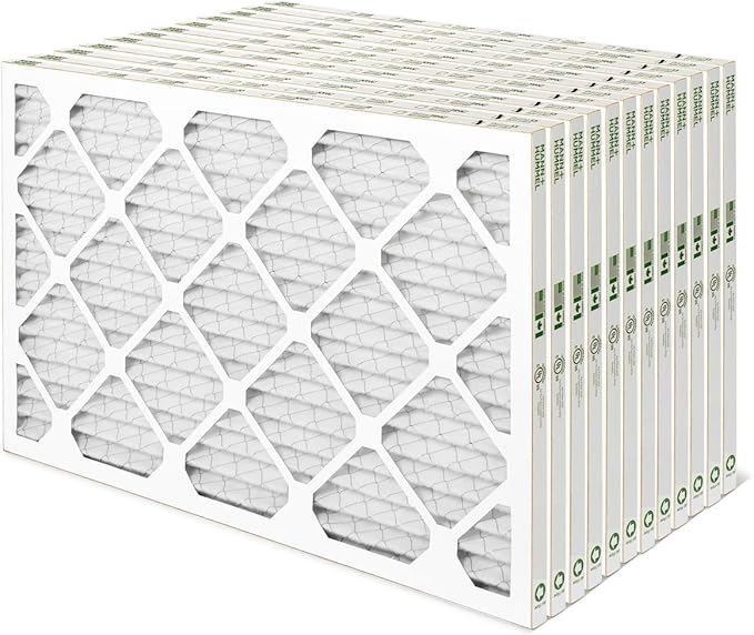 Mann+Hummel 16x25x1 MERV 8 Pleated HVAC AC Furnace Air Filters. Case of 12. (Exact Size: 15.5 x 24.5 x 0.75 Inches)