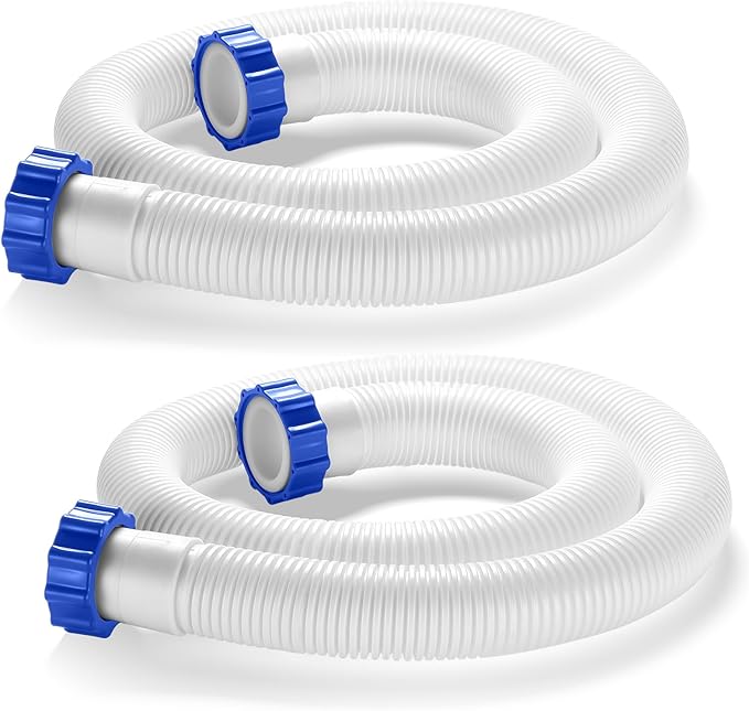 2 Pcs Pool Hoses for Above Ground Pools 1 1/2 Inch Diameter 59" Long Pool Pump Hose Replacement Filter Pump Hose Accessories