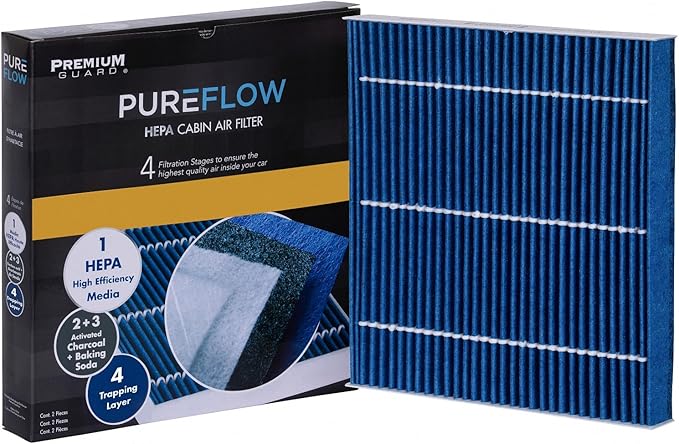 PureFlow HEPA Cabin Air Filter PC5519HX | Fits 2006-2025 Honda Ridgeline, 2019-2025 Passport, 2003-2017 Accord, 2007-2016 CR-V, 2006-2015 Civic, 2009-2022 Pilot, 2005-2017 Odyssey, 2014-2020 Acura MDX