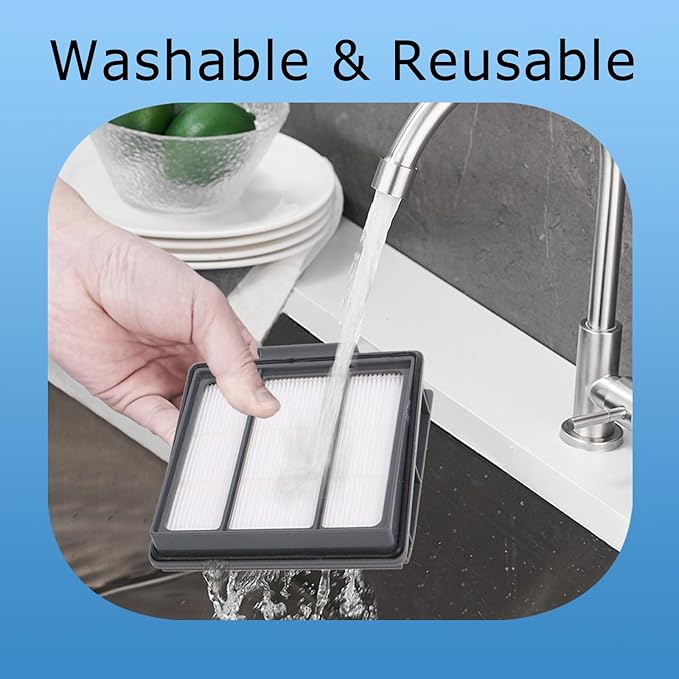 2 HEPA Filters and 4 Brushes Replacement for Shark IQ RV1001AE RV1000 RV1001 Robot Vacuum, Also Fit Shark RV1000 Series, RV912S, RV913S, AV1002AE, AV911S, UR1000SR, UR1005AE, QR1000 Series