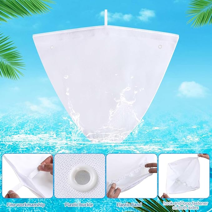 Riakrum 4 Pcs Pool Cleaner Fine Filter Bag Pool Spa Part Replacement Compatible with Aquabot Products 8114 Wheeled Aquabot Cleaners S2-40 S2-50 Pura 4X Pura 5X Pura S2-4x Pura S2-4xi Pura S2-5x